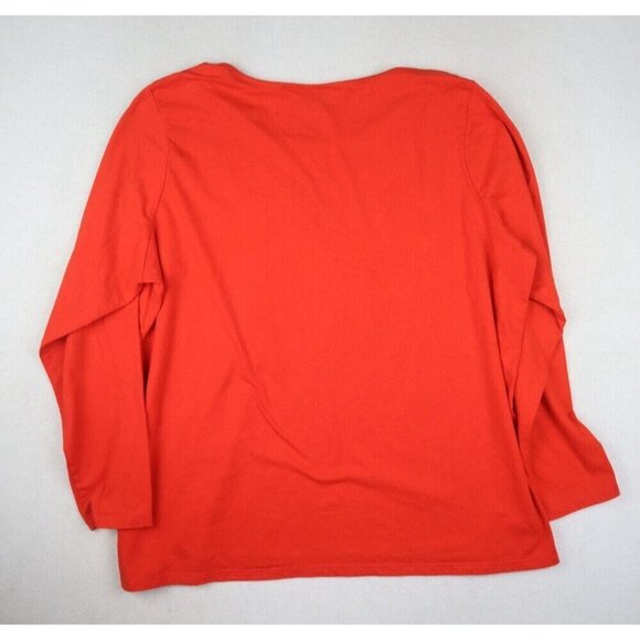 IB DIFFUSION - ORANGE LONG SLEEVE CHRISTMAS T-SHIRT - DOG BOSTON TERRIER - 1X - Picture 5 of 5